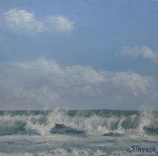 Cape Surf I, oil on canvas, 6 x 6 inches, $550 