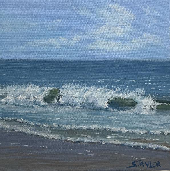 Summer Rolls, oil on canvas, 6 x 6 inches, $550 