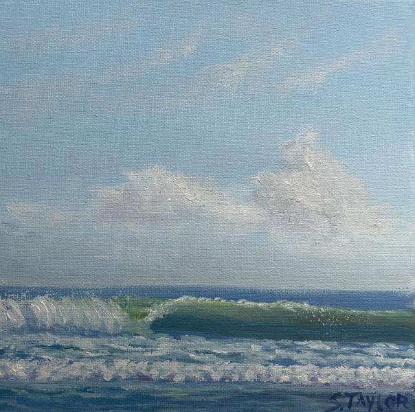 Summer Seas, oil on canvas, 6 x 6 inches, $550 
