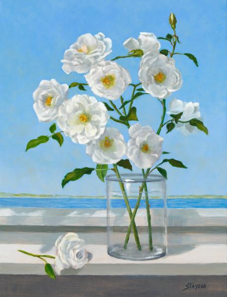 Summer Roses, oil on canvas, 16 x 12 inches, $1,500 