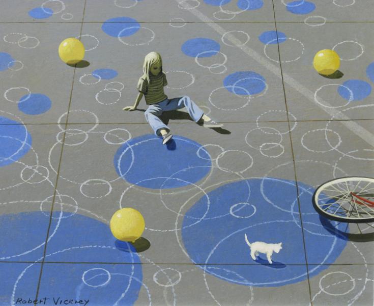 Chalk Circles, egg tempera, 10 x 12 inches, $Please Inquire 