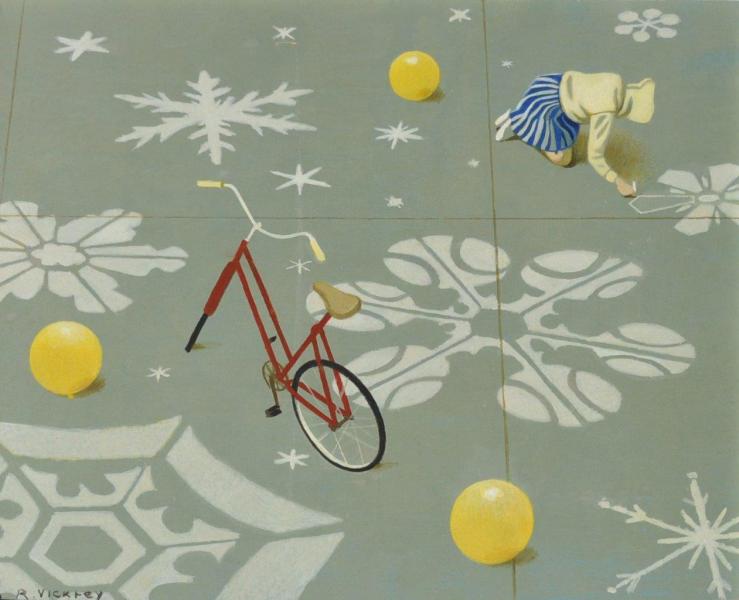 Dreaming of a White Christmas, egg tempera, 8 x 10 inches   SOLD 