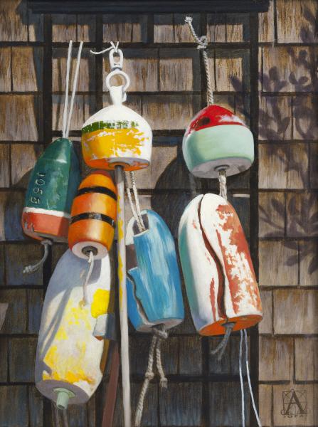Lobster Buoys, oil on panel, 12 x 16 inches   SOLD 