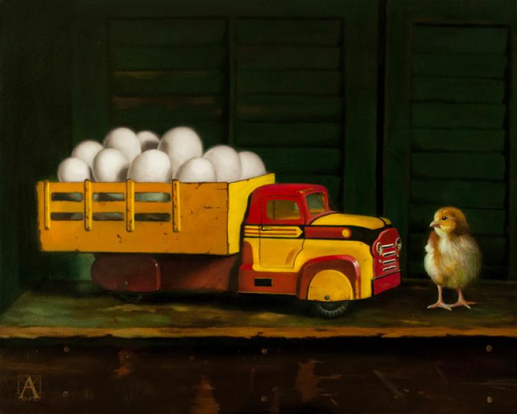 Precious Cargo, oil on panel, 16 x 20 inches   SOLD 