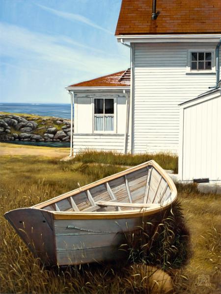 Summer, Monhegan, oil on canvas, 36 x 26 inches   SOLD 