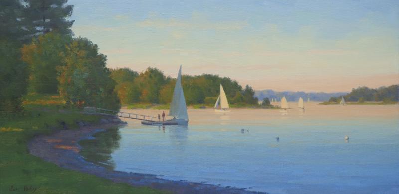 Day To Remember, oil on panel,   12 x 24  inches, $$4,250 