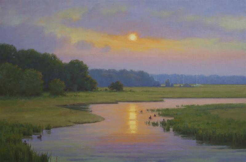 Low Summer Sun, oil on linen, 20 x 30 inches   SOLD 