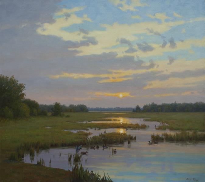 Marsh Life, oil on linen, 32 x 36 inches   SOLD 