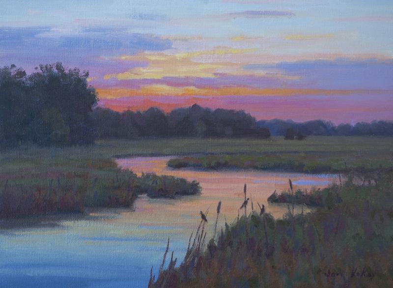 Sunset Sky, oil on linen, 9 x 12 inches, $950 