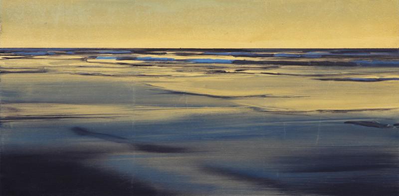 The Golden Hour II, oil on gold leaf on panel, 8 x 16 inches   SOLD 