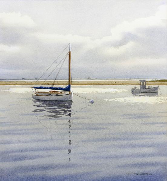 Tranquility, Watercolor on Paper, 16.5 x 15 inches, $2,200 