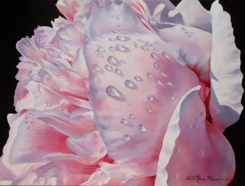 Radiance, Peony Petal, oil on panel, 12 x 16 inches , $2,800 