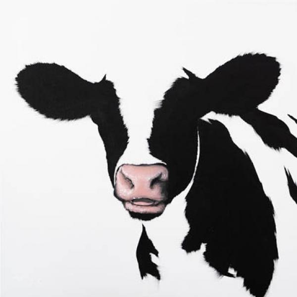 Nearly Invisible Cow, Acrylic on Canvas, 30 x 30 inches, $2,900 