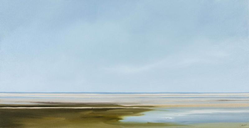 Latitudes, oil on canvas, 20 x 40 inches, $4,000 