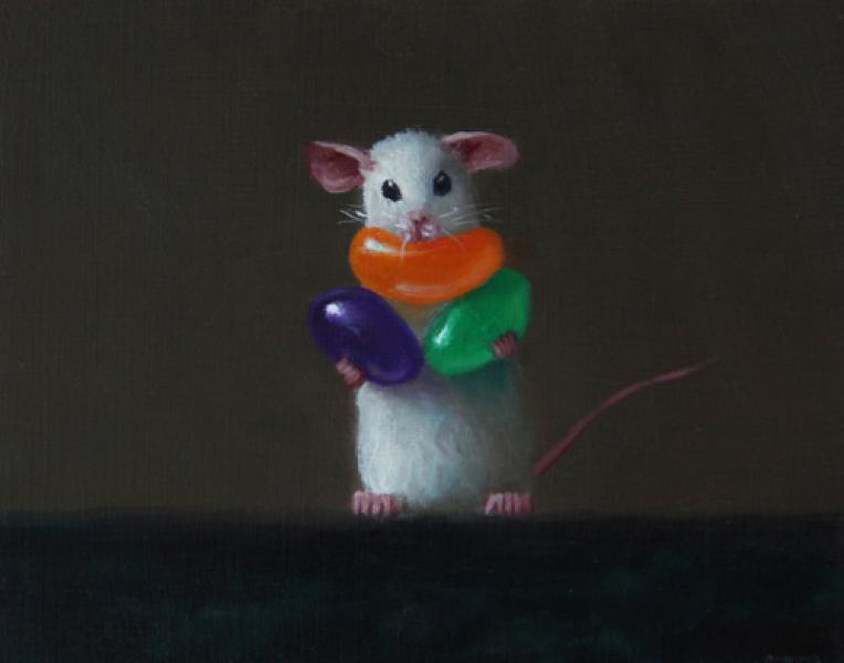 All You Can Eat, oil on panel, 4 x 5 inches   SOLD 