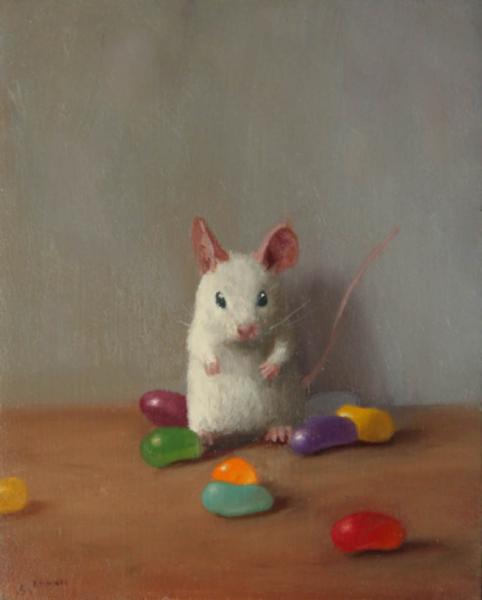 Beaner, oil on panel, 5 x 4 inches   SOLD 