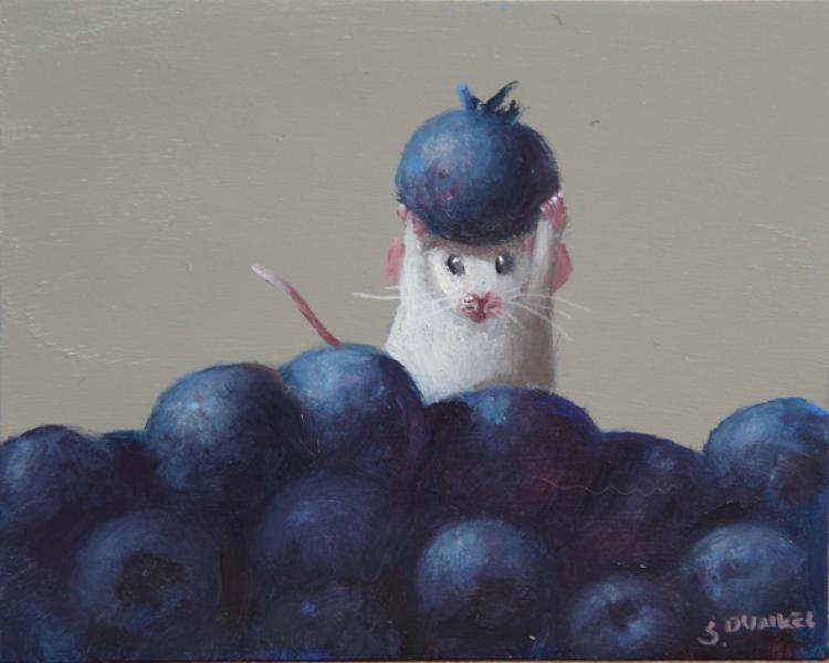 Best Blueberry, oil on panel, 4 x 5 inches , $700 