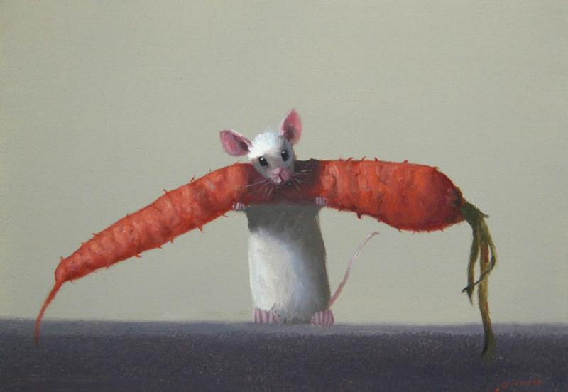 Big Bite, oil on panel, 5 x 7 inches, $800 