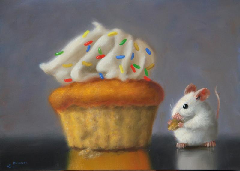 Cake Break, oil on panel, 5 x 7 inches   SOLD 