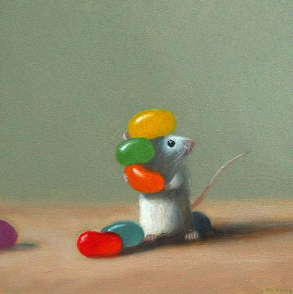 Collector, oil on panel, 5 x 5 inches   SOLD 