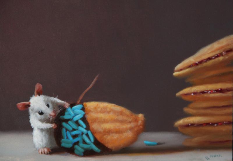 Cookie Lover, oil on panel, 5 x 7 inches   SOLD 