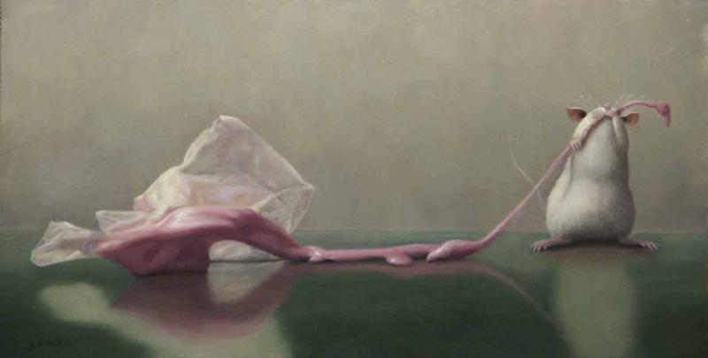 Taffy Pull, oil on panel, 6 x 12 inches   SOLD 