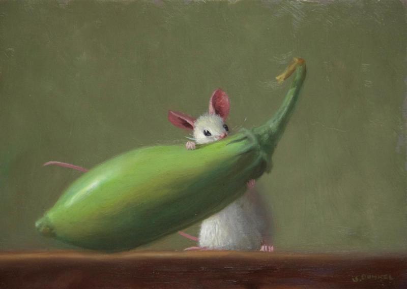 Eggplant Lunch, oil on panel, 5 x 7 inches   SOLD 