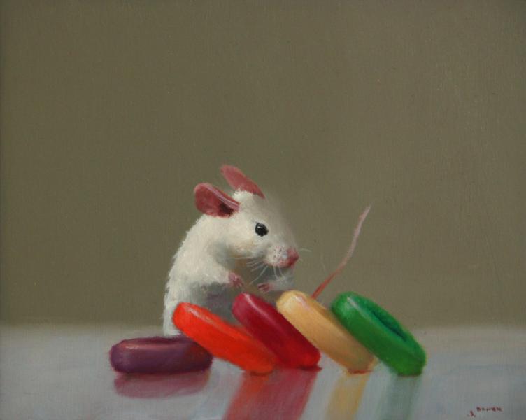 Life Saver, oil on panel, 4 x 5 inches   SOLD 