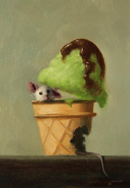 New Home, oil on panel, 7 x 5 inches, $800 