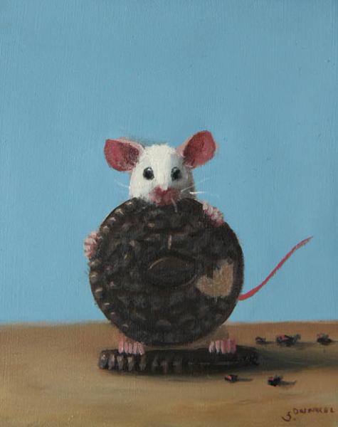 Shield, oil on panel, 5 x 4 inches, $700 
