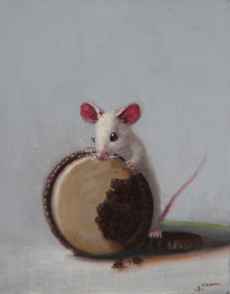 Smell Test, oil on panel, 4 x 5 inches   SOLD 