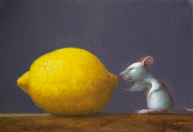 Smell Test, oil on panel, 5 x 7 inches   SOLD 