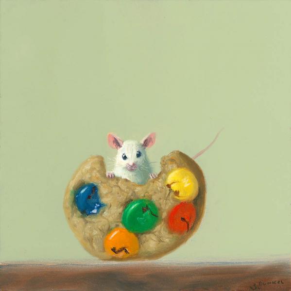 Cookie Thief, oil on panel, 5 x 5 inches   SOLD 