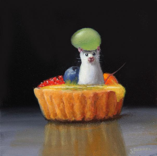 Tart Find, oil on panel, 5 x 5 inches, $800 