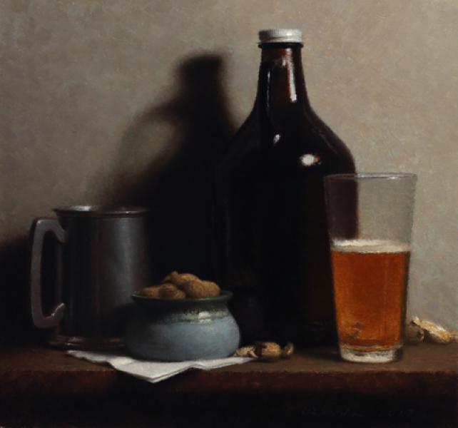 Beer , oil on linen, 14 x 15 inches   SOLD 