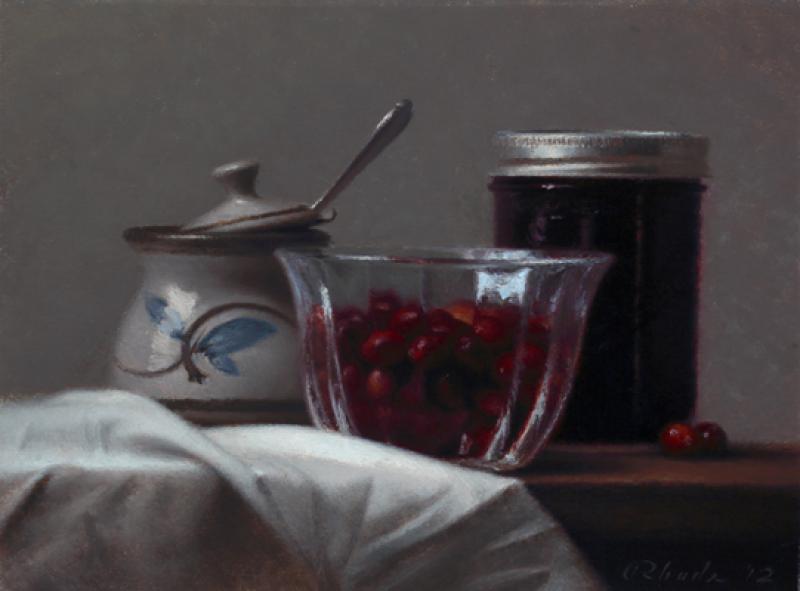 Cranberries, oil on linen, 9 x 12 inches   SOLD 