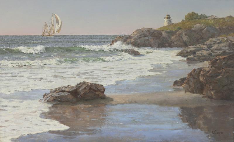 Castle Hill Light, RI, oil on linen, 16 x 26 inches, $6,800 