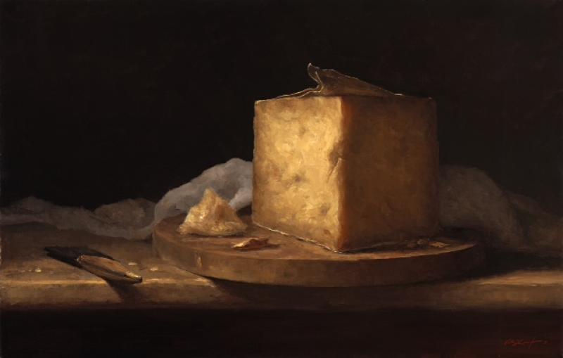 Clothbound Cheddar, oil on linen, 16 x 25 inches    SOLD 