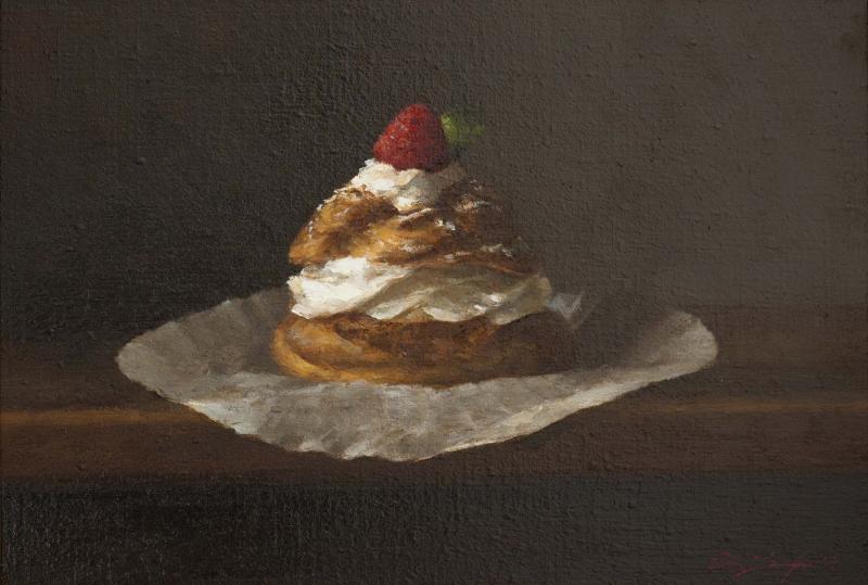 Creme Puff, oil on linen, 8 x 11 inches   SOLD 