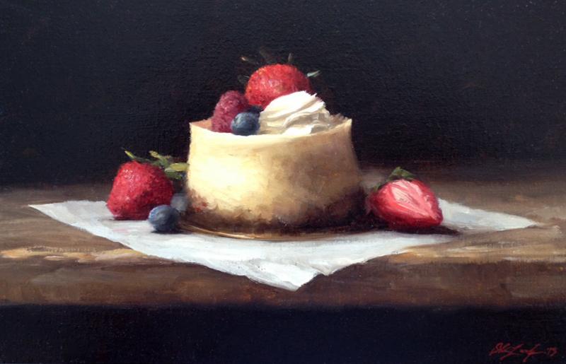 Petite Cheesecake, oil on mounted canvas, 7.5 x 11 inches   SOLD 