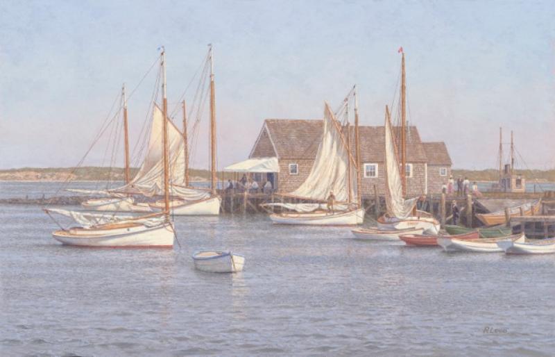 Drying Sails, North Wharf, Nantucket 1900