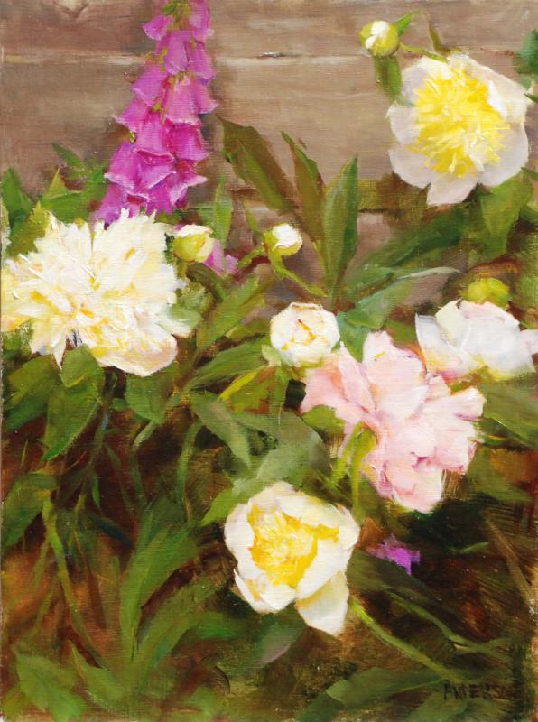 Foxglove and Peonies