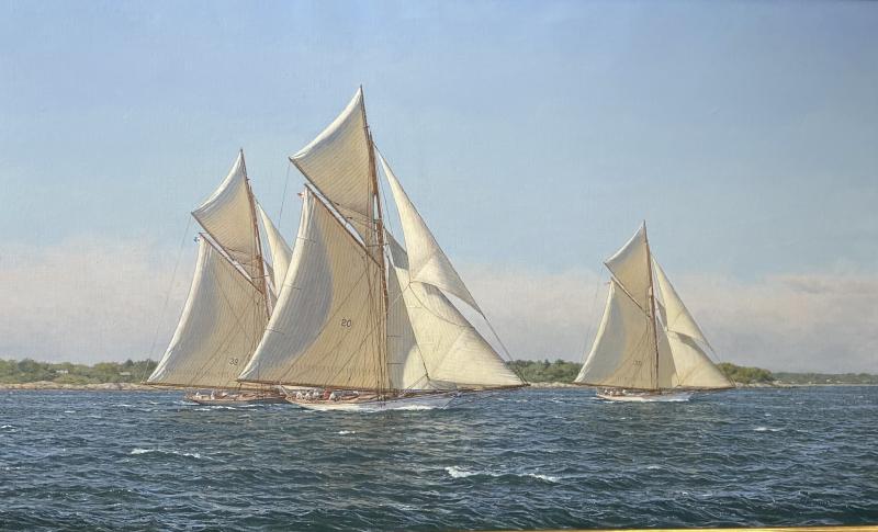 Barbara, Beatrice and Thelma Burgess, 46 Footers c. 1891